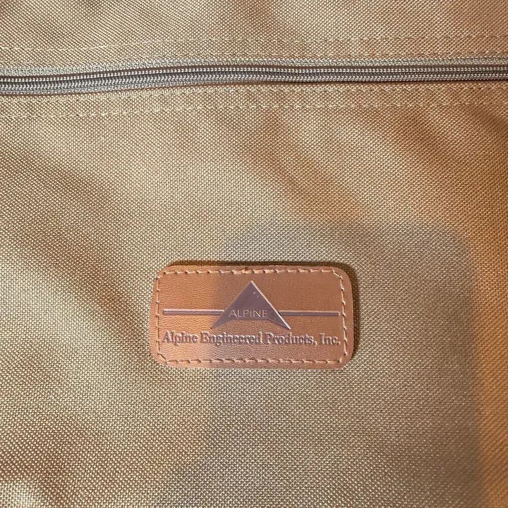 Alpine Canvas Messenger Laptop Work Travel Briefcase Bag Tan Bag